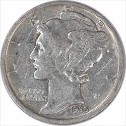 1935-D Mercury Silver Dime EF Uncertified