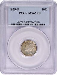 1929-S Mercury Silver Dime MS65FB PCGS