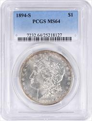1894-S Morgan Silver Dollar MS64 PCGS