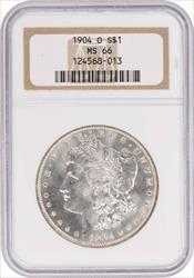1904-O Morgan Silver Dollar MS66 NGC
