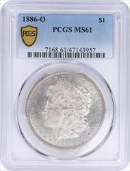 1886-O Morgan Silver Dollar MS61 PCGS