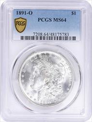 1891-O Morgan Silver Dollar MS64 PCGS