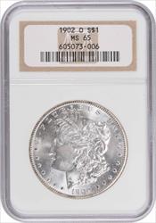1902-O Morgan Silver Dollar MS65 NGC