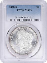 1878-S Morgan Silver Dollar MS63 PCGS