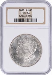 1880-S Morgan Silver Dollar MS64 NGC