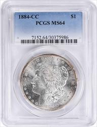1884-CC Morgan Silver Dollar MS64 PCGS