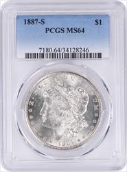 1887-S Morgan Silver Dollar MS64 PCGS
