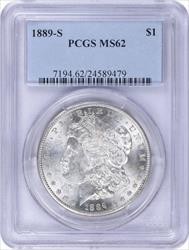 1889-S Morgan Silver Dollar MS62 PCGS