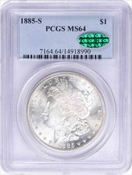 1885-S Morgan Silver Dollar MS64 PCGS (CAC)