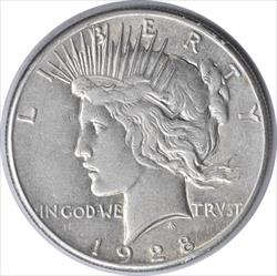 1928 Peace Silver Dollar EF Uncertified #228