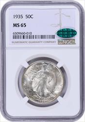 1935 Walking Liberty Silver Half Dollar MS65 NGC (CAC)