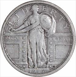 1917 Standing Liberty Silver Quarter Type 1 VF Uncertified