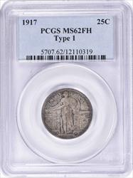 1917 Standing Liberty Silver Quarter Type 1 MS62FH PCGS
