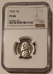 1952 Jefferson Nickel Proof PF68 NGC