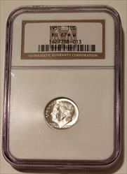 1950 Roosevelt Dime MS67 Star W NGC