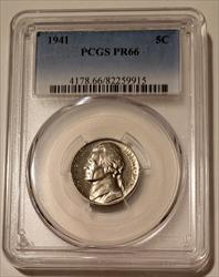 1941 Jefferson Nickel PR66 PCGS Low Proof Mintage