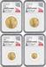 2024 Gold Eagle 4-Coin Set First Day of Issue NGC MS70 Ron Harrigal Signed