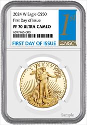 2024 W $50 1 oz Gold Eagle FDI NGC PF70 Ultra Cameo