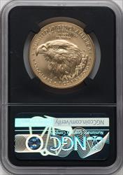 2022-W One-Ounce Gold Eagle Burnished FDI NGC MS70 Joel Iskowitz Signed