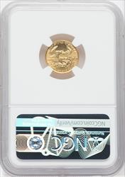 1990 $5 Tenth-Ounce Gold Eagle NGC MS70 Moy Signed