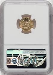 1992 $5 Tenth-Ounce Gold Eagle Brown Label NGC MS70