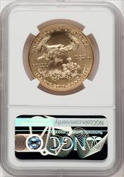 2020-W $50 One Ounce Gold Eagle Burnished First Strike FR Blue NGC MS70