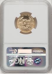 1999 $10 Quarter-Ounce Gold Eagle Brown Label NGC MS70