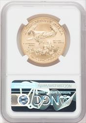 2019-W $50 One Ounce Gold Eagle Burnished First Strike Mike Castle NGC MS70