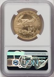 2006-W $50 One-Ounce Gold Eagle 20th Anniversary Mike Castle NGC MS70