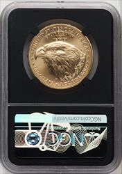 2023-W Burnished Gold Eagle 1 oz FDI Jennie Norris Blk Core NGC MS70