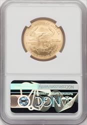 2007-W Half-Ounce Burnished Gold Eagle NGC MS70 Mike Castle