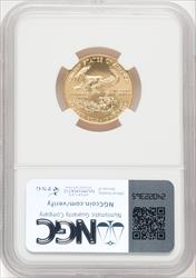 1996 $10 Quarter-Ounce Gold Eagle Brown Label NGC MS70