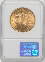 1908 NM $20 Wells Fargo Saint-Gaudens Double Eagle NGC MS67 (764730009)