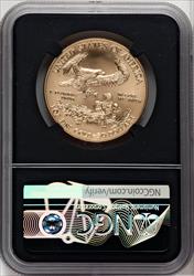 2020-W $50 One Ounce Gold Eagle Burnished First Day of Issue NGC MS70 Mercanti Signed