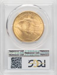 1908 NM $20 Wells Fargo Saint-Gaudens Double Eagle PCGS MS66 (766128011)