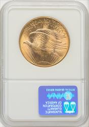 1908 NM $20 Wells Fargo Saint-Gaudens Double Eagle NGC MS66 (765577003)