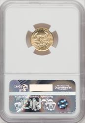 1991 $5 Tenth-Ounce Gold Eagle Brown Label NGC MS70 (761059012)