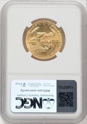 1992 $25 Half-Ounce Gold Eagle Brown Label NGC MS70 (769963006)