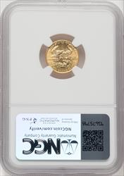 1988 $5 Tenth-Ounce Gold Eagle Brown Label NGC MS70