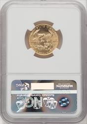 1998 $10 Quarter-Ounce Gold Eagle NGC MS70 Ed Moy Signed