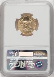 1999 $10 Quarter Ounce Gold Eagle NGC MS70