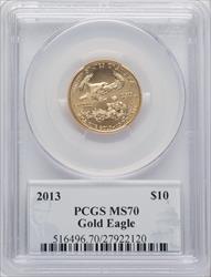 2013 $10 Quarter-Ounce Gold Eagle PCGS MS70 (766653013)