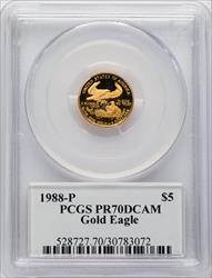 1988-P Gold American Eagle St. Gaudens Signature 4-Coin Set PCGS PR70