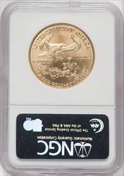 2006-W $50 One-Ounce Gold Eagle 20th Anniversary NGC MS70