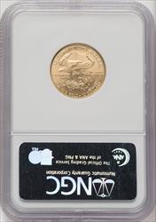 2007-W $10 Quarter-Ounce Gold Eagle ER Blue NGC MS70