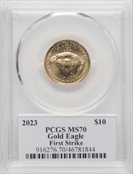 2023 Gold Eagle 1/4 oz FS George Casey PCGS MS70