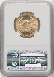 2011 $25 Half-Ounce Gold Eagle 25th Anniversary Eagle NGC MS70