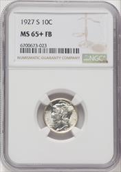 1927-S 10C FB Mercury Dime NGC MS65+ (769947008)