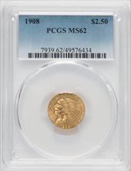 1908 $2.50 Indian Quarter Eagle PCGS MS62 (519343274)