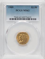 1909 $2.50 Indian Quarter Eagle PCGS MS62